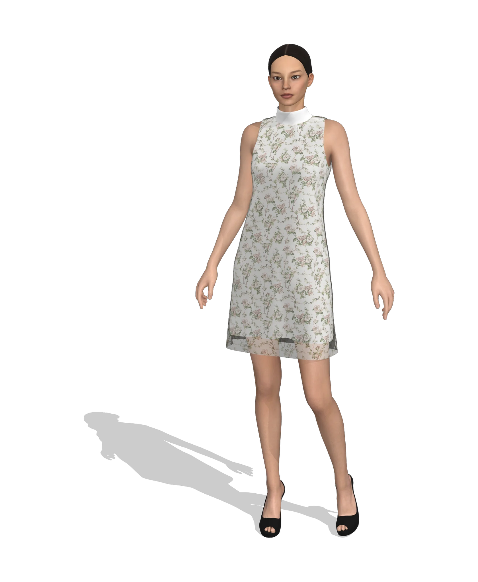 KDscion p53 sleeveless shift dress - translucent